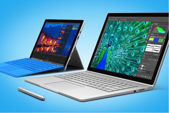 Microsoft发布新的表面书，Surface Pro 4固件更新