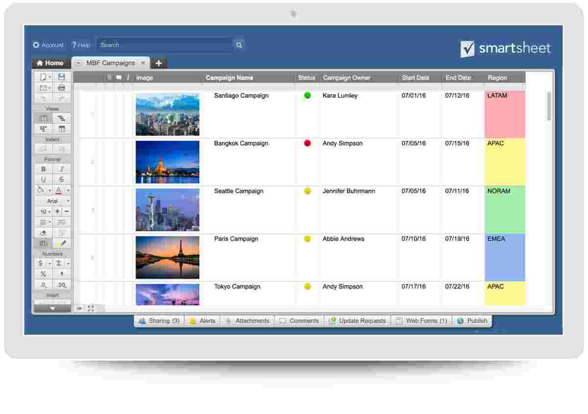 SmartSheet：基于电子表格的工具，用于更简单的项目管理